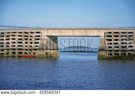Bailey Island Bridge, The Only Cribstone Bridge In Existence, Connecting Orr's And Bailey Islands In