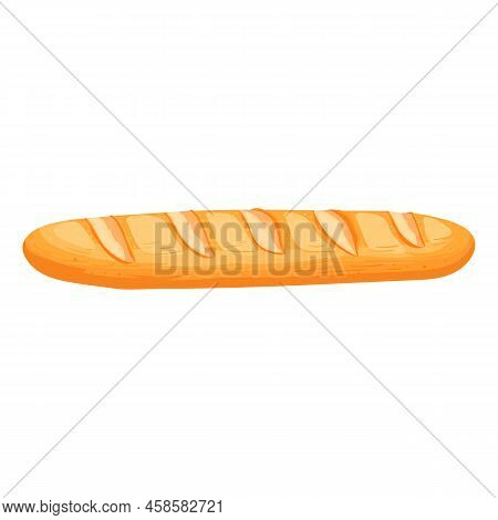 French Bread Cartoon Vector. Bakery Food, Vontage Loaf, Baguette Wheat, Pastry French Bread Vector I