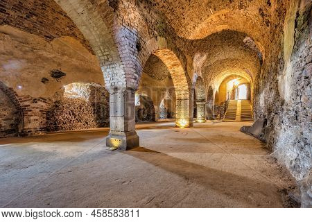 Ruin Of Tocnik Castle. Old Stronghold In Czech Republic. High Quality Photo