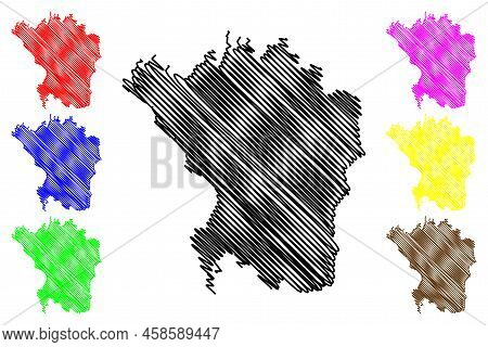 Psara Island (hellenic Republic, Greece, Greek Island) Map Vector Illustration, Scribble Sketch Psar