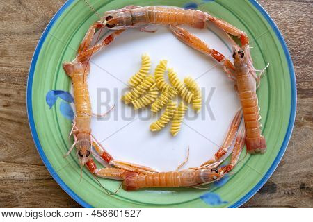 Ingredients To Prepare Pasta With Fresh Shrimps