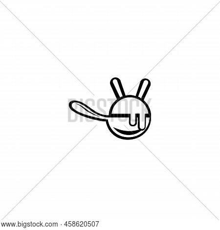 Ice Cream Logo Design End Elements For Ice Cream Shop. Vector Illustration