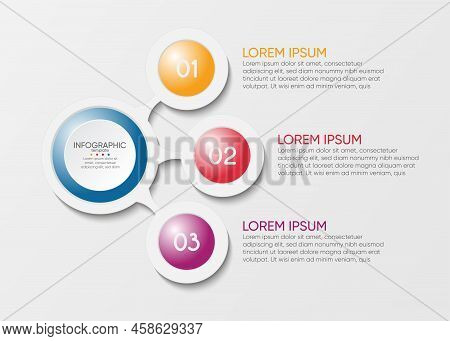 Presentation Business Abstract Background Infographic Template Circle With 3 Step