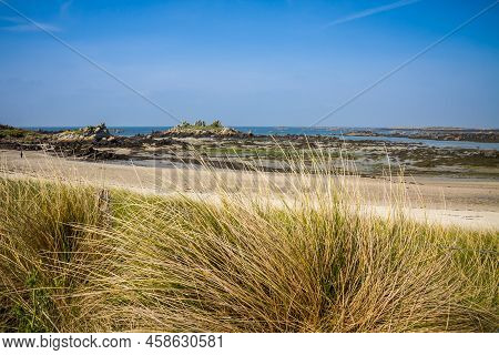 Chausey Island Coast, Beach And Cliffs Landscape In Brittany, France