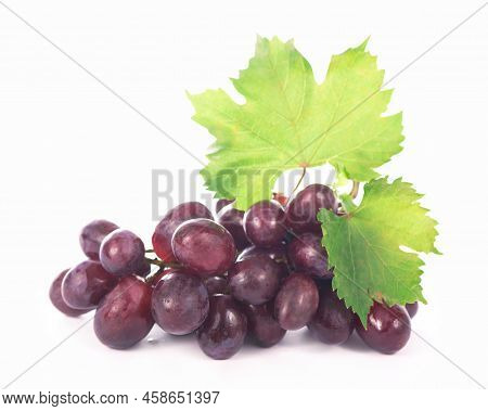Green Grapes Isolated On The White Close Up