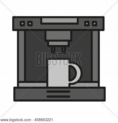 Coffee Maker Icon. Vector Illustration. Stock Image.