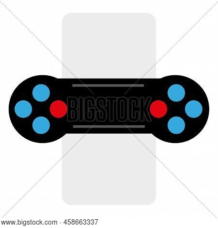 Cartoon Joystick. Flat Pc Symbol. Vector Illustration. Stock Image.
