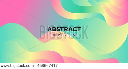 Abstract Fluid Background With Blue Pink And Yellow Color On Gradient Background Pastel