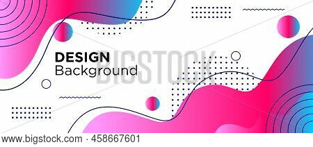 Wavy Banner Template With Beautiful Gradient Colors