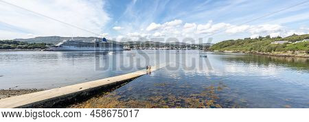 Killybegs, Ireland - July 22 2022: Ms Arcadia Is A Cruise Ship In The P And O Cruises Fleet Visiting