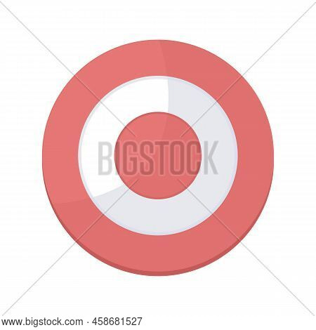 Target Semi Flat Cartoon Color Vector Object