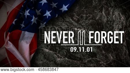 Patriot Day September 11 9 Usa Banner - United States Flag Or Merican Flag, 911 Memorial And Never F