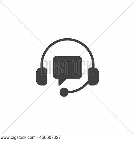 Online Support Vector Icon. Filled Flat Sign For Mobile Concept And Web Design. Call Centre Assistan