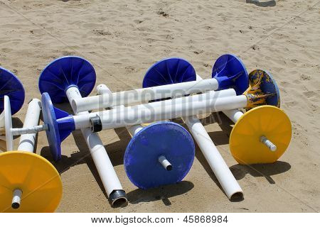 Umbrella Stand On The Beach