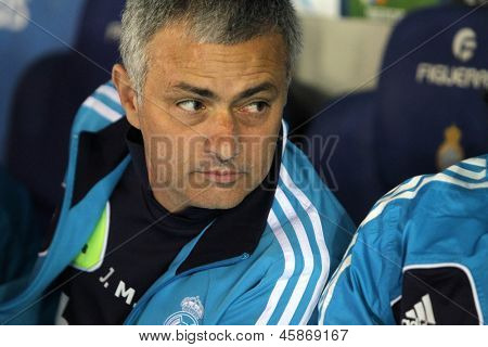Barcellona - 11 maggio: Jose Mourinho del Real Madrid durante il match di campionato spagnolo tra Espanyol una