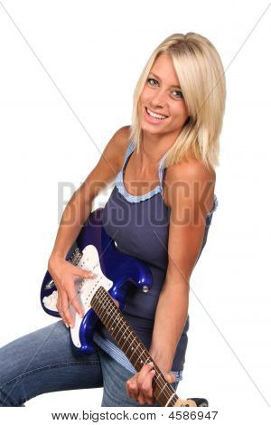 Pretty Blonde Guitarist