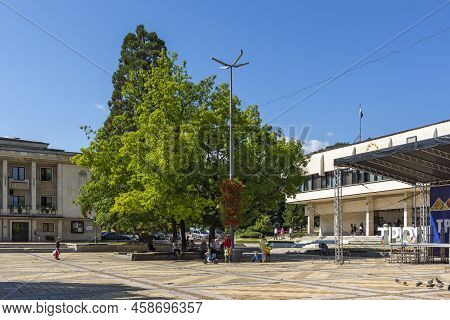 Amazing View Of Center Of Town Of Troyan, Bulgaria