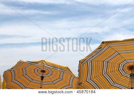 Beach Umbrella On Sea