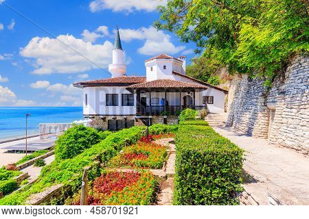Balchik Palace, Bulgaria. Summer Residence Of The Queen Marie Of Romania At Bulgarian Black Sea Coas