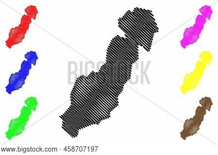 Rowley Island (canada, Nunavut Territory, North America) Map Vector Illustration, Scribble Sketch Ro