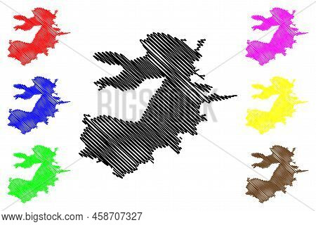 Salamis Island (hellenic Republic, Greece, Attica) Map Vector Illustration, Scribble Sketch Salamis 