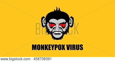 Monkeypox Virus Horizontal Banner For Awareness And Alert Against Disease Spread, Symptoms Or Precau