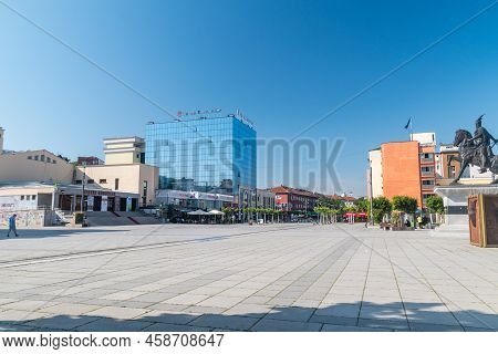 Pristina, Kosovo - June 5, 2022: Boulevard Of St. Mother Teresa Of Calcutta.