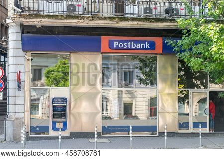 Sofia, Bulgaria - June 6, 2022: Branch Of Bulgarian Postbank.