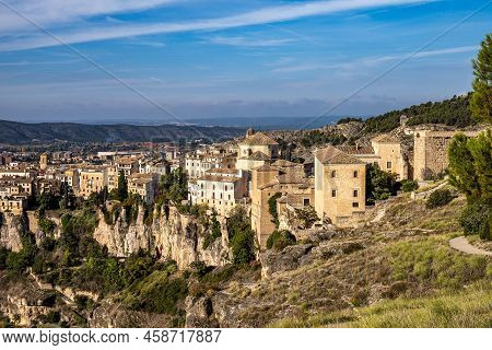 The Casas Colgadas, The Hanging Houses. Hanging Houses In The Medieval Town Of Cuenca In Castilla La