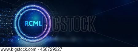 3d Illustration Robot Control Meta Language Technology Concept. Rcml