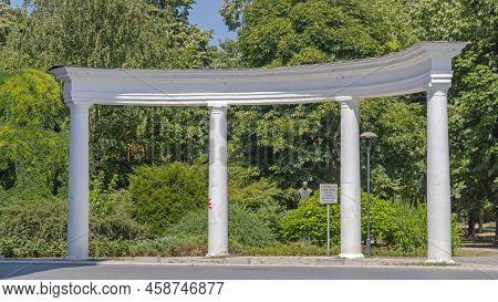 Sabac, Serbia - July 22, 2022: City Gate At Big Park Nature Area In Town Centre.