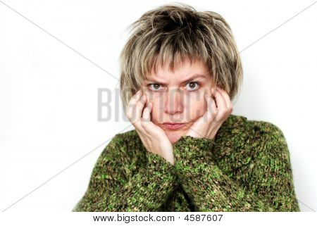 Verwarde vrouw