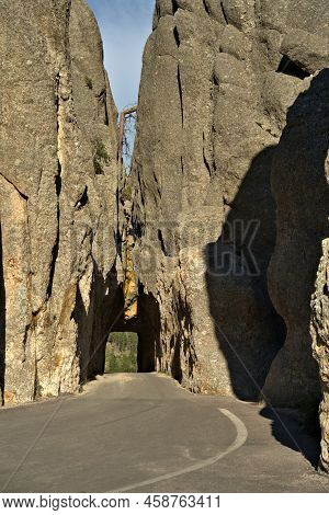 Needles Tunnel In Custer State Park In South Dakota