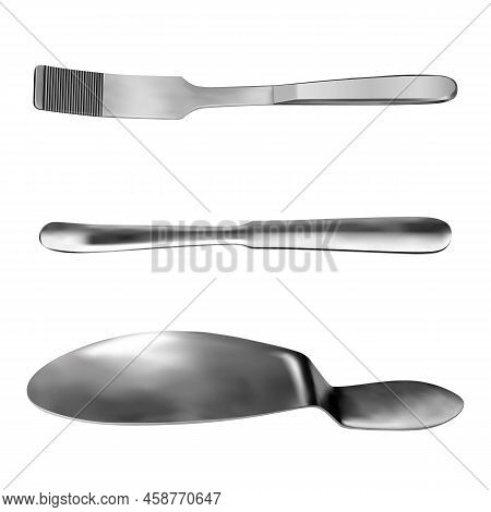 Set Of Surgical Abdominal Spatulas Kader Buyalsky Reverden. Special Medical Instruments For Surgical