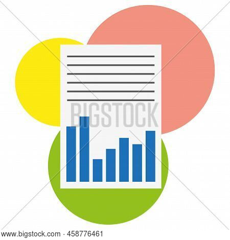 Paper Graph Diagram. Business Timeline Chart Template. Vector Illustration. Stock Image.