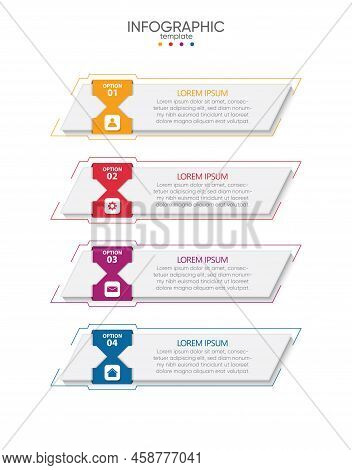 Infographic Business Template Concept Design With 4 Step