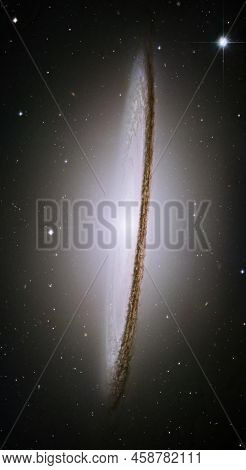 Sombrero Galaxy, M104 Ngc 4594, Constellation Virgo. Elements Of This Picture Furnished By Nasa