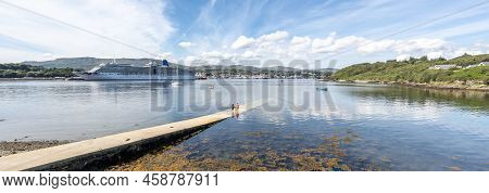 Killybegs, Ireland - July 22 2022: Ms Arcadia Is A Cruise Ship In The P And O Cruises Fleet Visiting