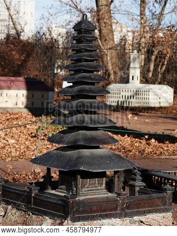Kyiv, Ukraine November 11, 2021: Temple Pura Ulun Danu Bratan (bali Island) - Museum Of Miniatures I