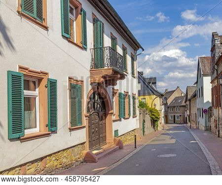 Old Half Timbered Houses In Hattenheim, Germany