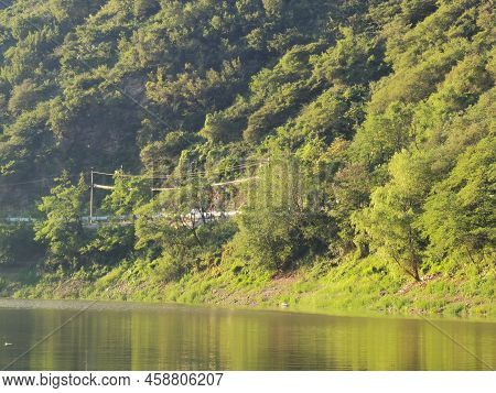 Outdoor Natural Scenery Clear Scenery By Tangyu Lake In Xi'an, China