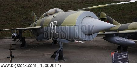 Kiev, Ukraine December 10, 2020: Mig-21 Jet Fighter In The Museum Of Military Equipment For Public V