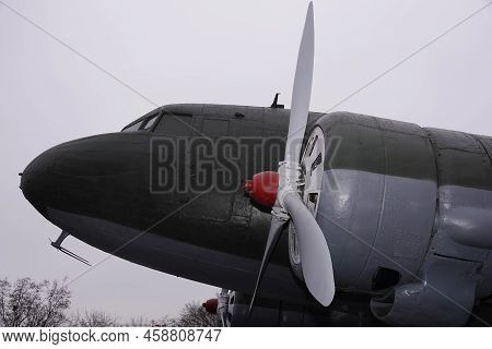 Kiev, Ukraine December 10, 2020: Transport Aircraft Li-2 At The Museum Of Military Equipment For Pub