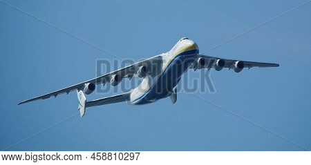 Kyiv, Ukraine August 24, 2021: An-225 Mriya Aircraft At The Celebration Of 30 Years Of Independence