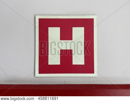 Closed Up Fire Hydrant H Symbol Sign