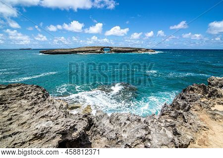 Laie Arch And Beach Scenes At Laie Point Oahu Hawaii
