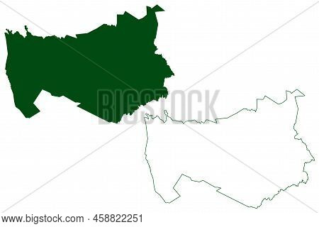 Moris Municipality (free And Sovereign State Of Chihuahua, Mexico, United Mexican States) Map Vector