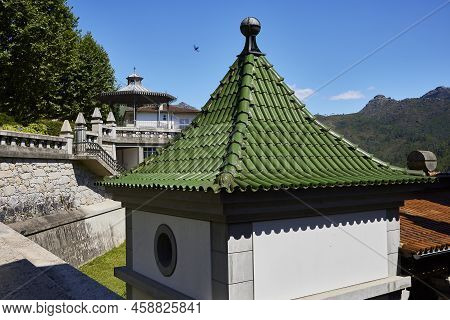 Sao Bento (portugal), June 27, 2022. Rooftops. Roof Of Buildings And A Music Box. This Town Is Locat