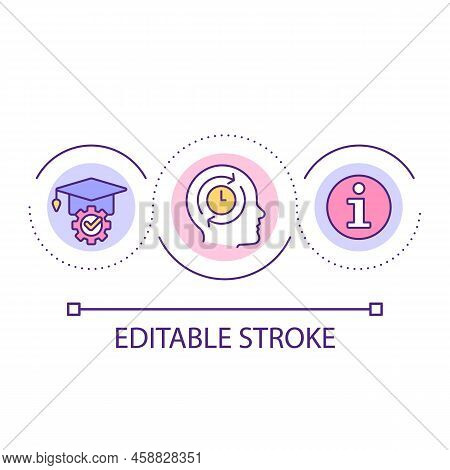 Memorization Techniques Loop Concept Icon. Learn New Information Abstract Idea Thin Line Illustratio