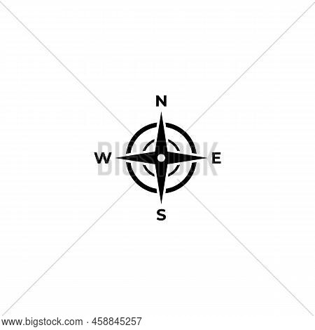 Compass Logo, Directional Guide Or Pandom. Compass Logo Icon Vector Illustration Template.